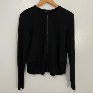 COS Black Knit Zip-Up Sweater Jacket Size S